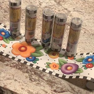 Mary Engelbreit Fried Eggs Flower wallpaper border. 5+ yards